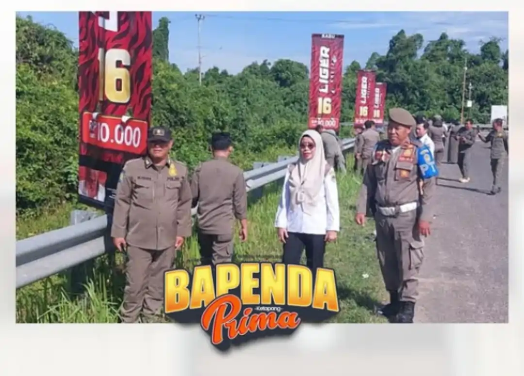 bapenda.ketapangkab.go.id - BAPENDA bersama SATPOL-PP Kabupaten Ketapang laksanakan verifikasi Pajak Reklame