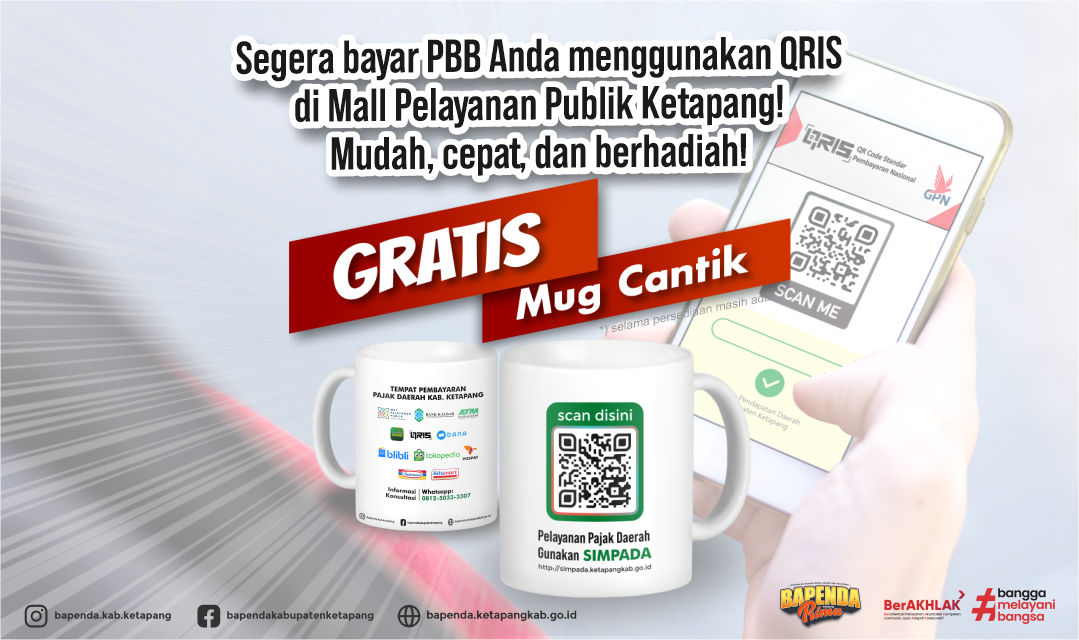 bapenda.ketapangkab.go.id - Bayar PBB Makin Praktis di MPP Ketapang, Pulang Bawa Bukti Bayar Plus Mug Cantik!