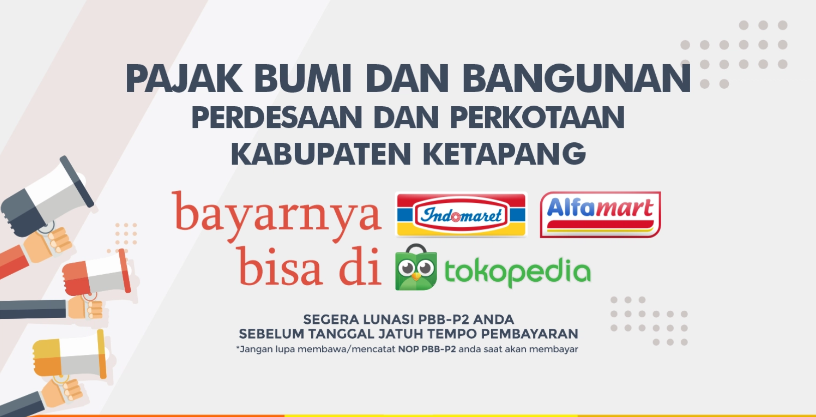 bapenda.ketapangkab.go.id - Setelah Indomaret dan Tokopedia, kini PBB-P2 Kabupaten Ketapang bisa dibayar di Alfamart diseluruh Indonesia